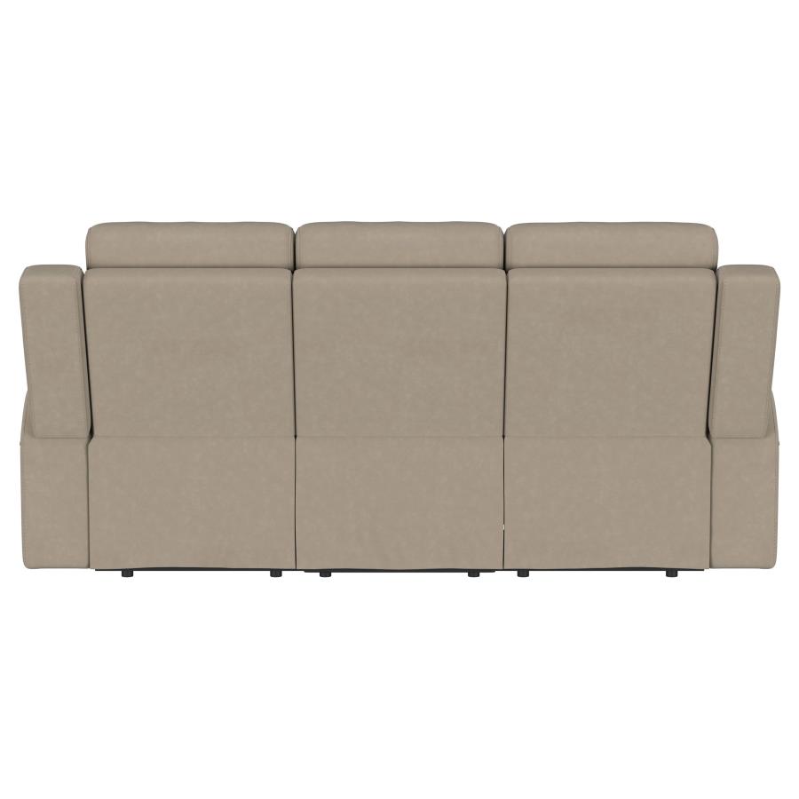 (image for) Brentwood Upholstered Motion Reclining Sofa Taupe