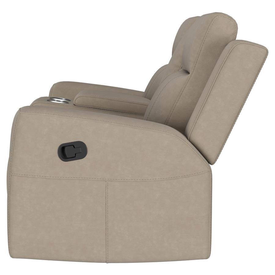 (image for) Brentwood Upholstered Motion Reclining Loveseat Taupe