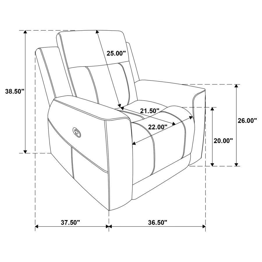 (image for) Brentwood Upholstered Recliner Chair Taupe