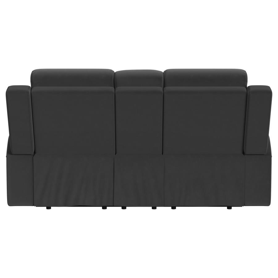 (image for) Brentwood Upholstered Reclining Loveseat Dark Charcoal