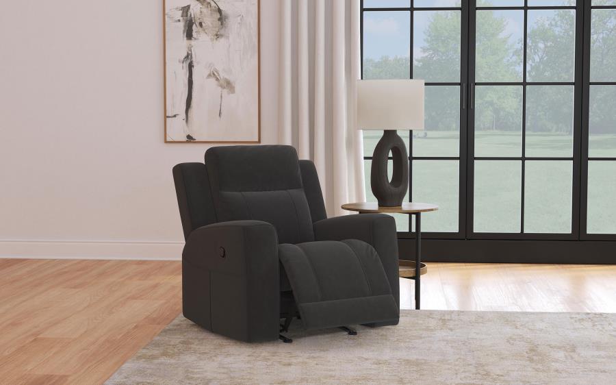 (image for) Brentwood Upholstered Recliner Chair Dark Charcoal