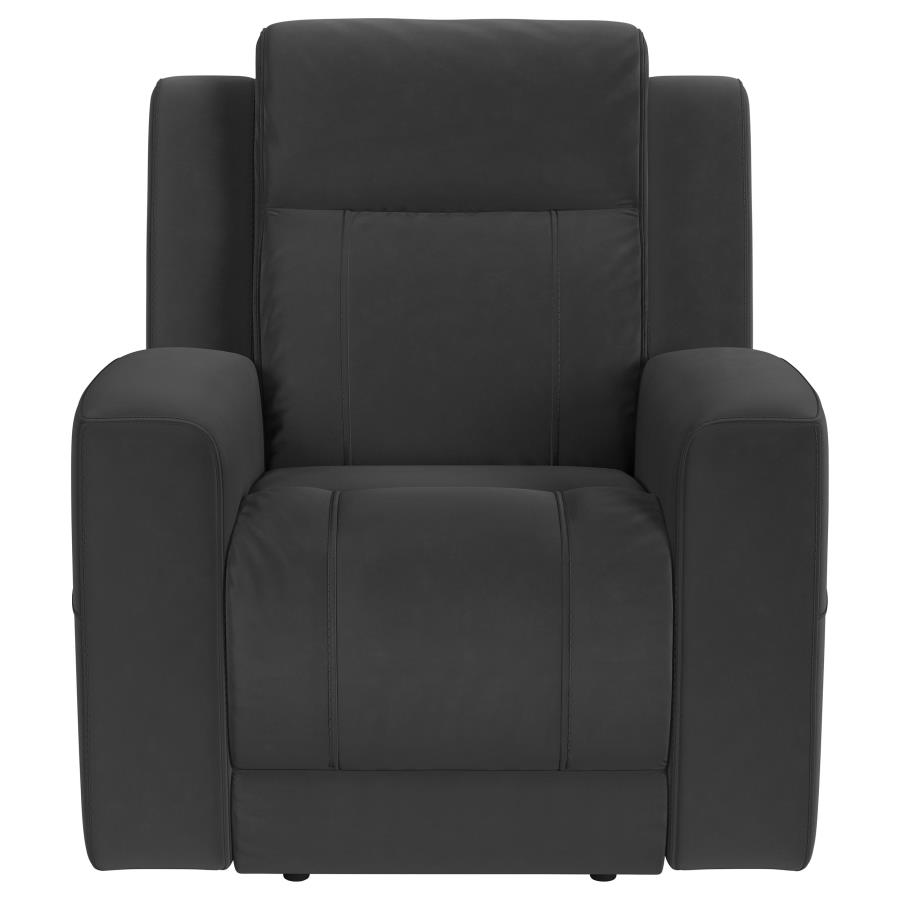 (image for) Brentwood Upholstered Recliner Chair Dark Charcoal