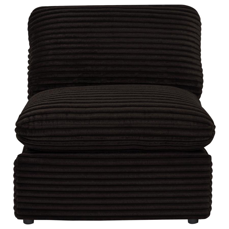 Collins Modular Power Armless Recliner Chocolate Brown