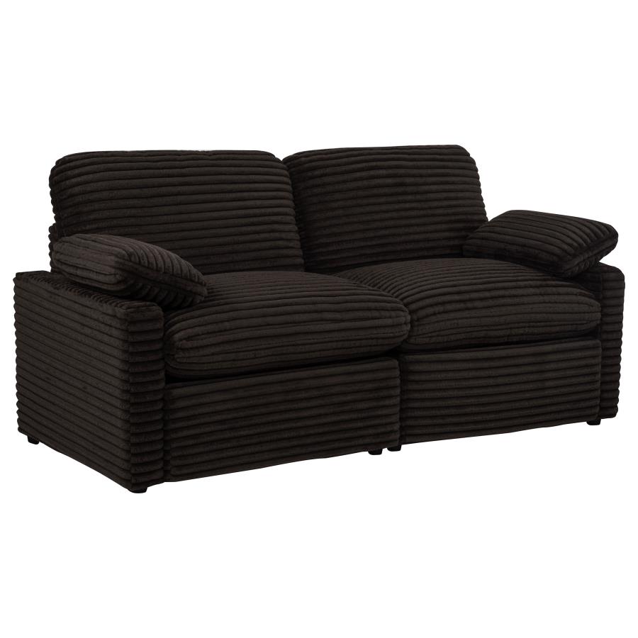 (image for) Collins Modular Power Loveseat Chocolate Brown