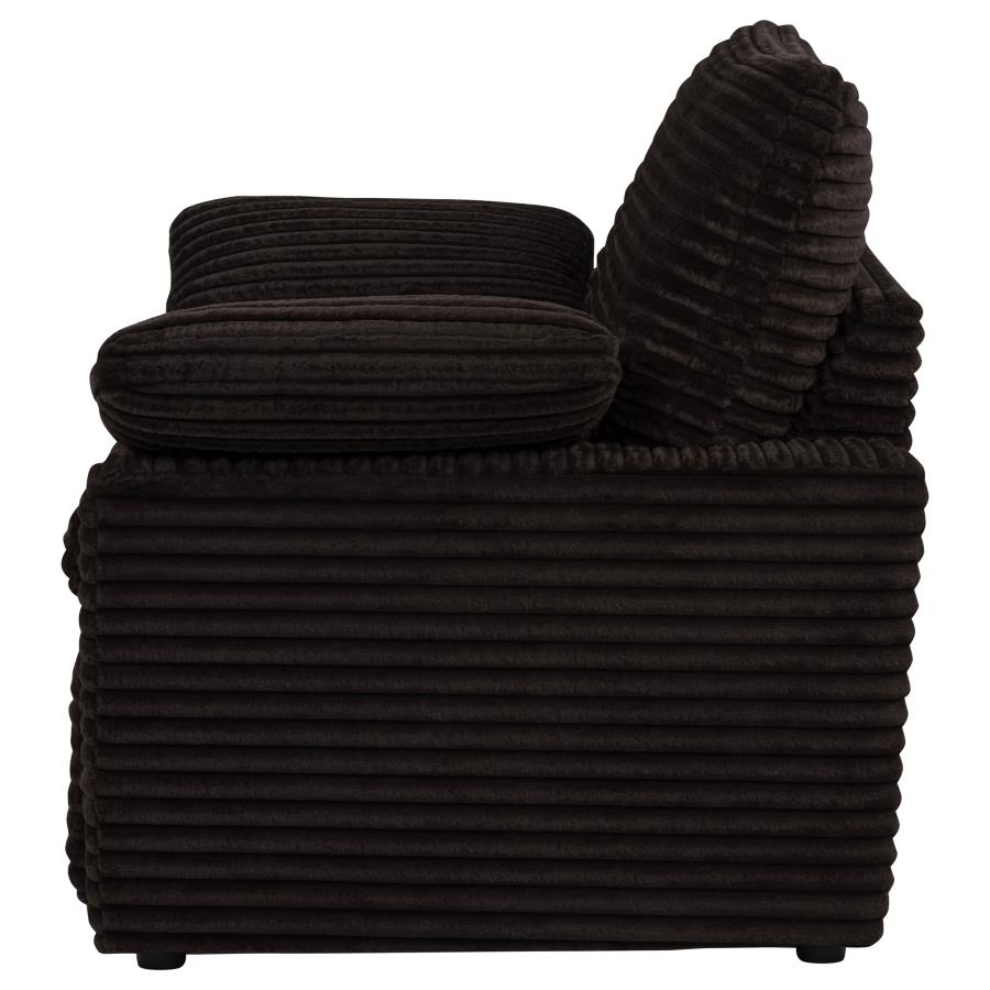 Collins Upholstered Power Recliner Chair Chocolate Brown
