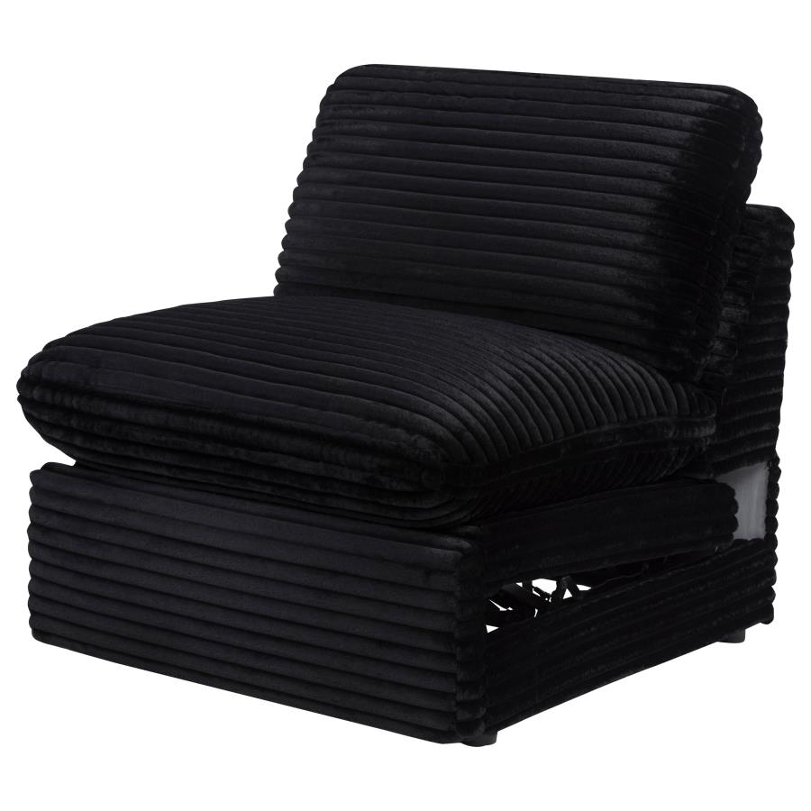 Collins Modular Power Armless Recliner Black