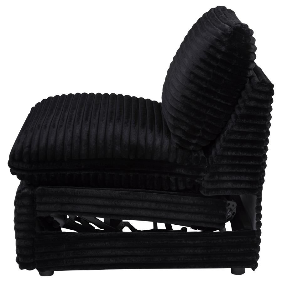 Collins Modular Power Armless Recliner Black