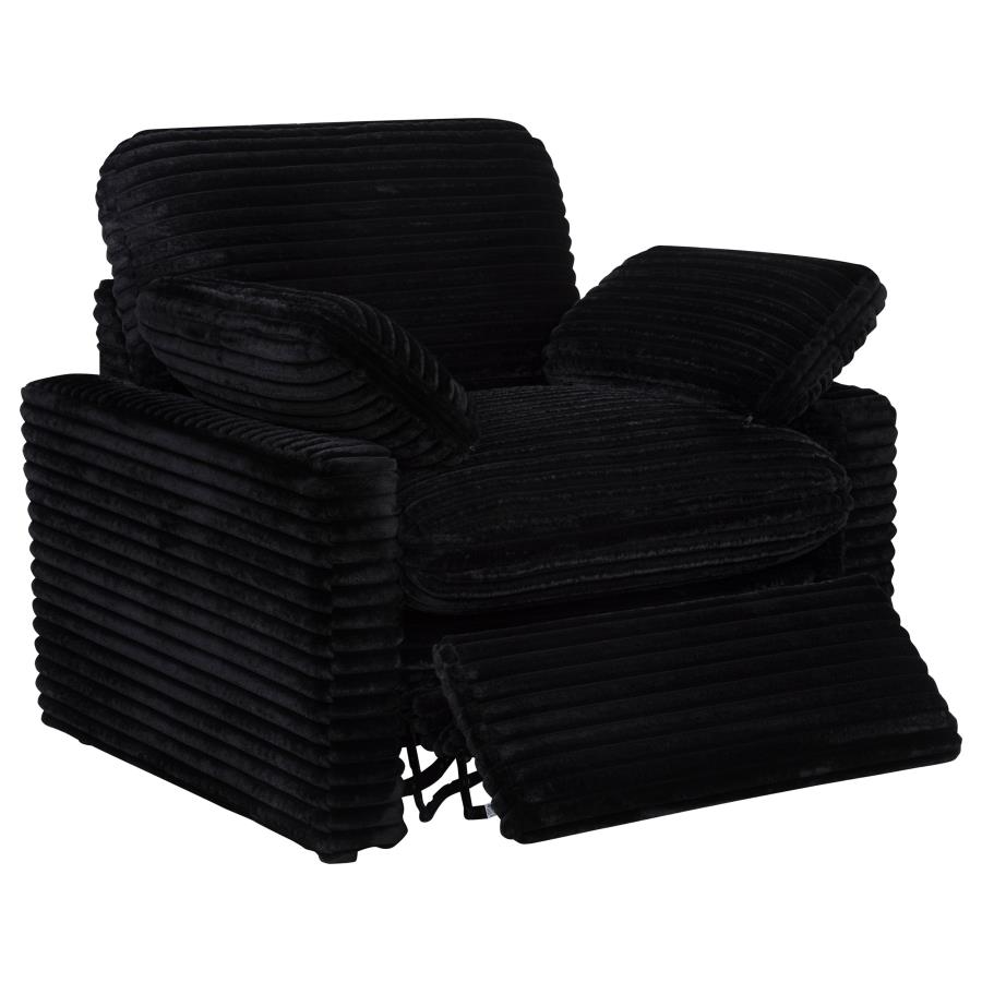Collins Upholstered Power Recliner Chair Black