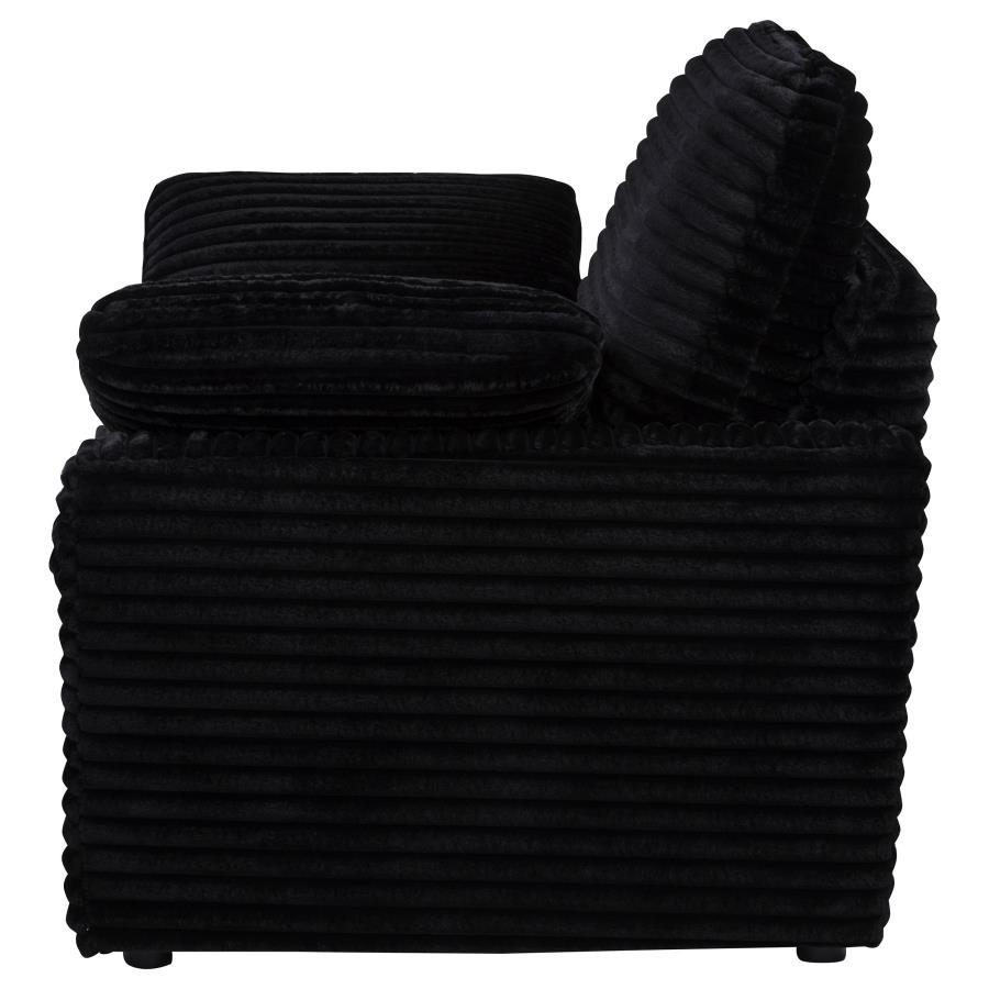 Collins Upholstered Power Recliner Chair Black