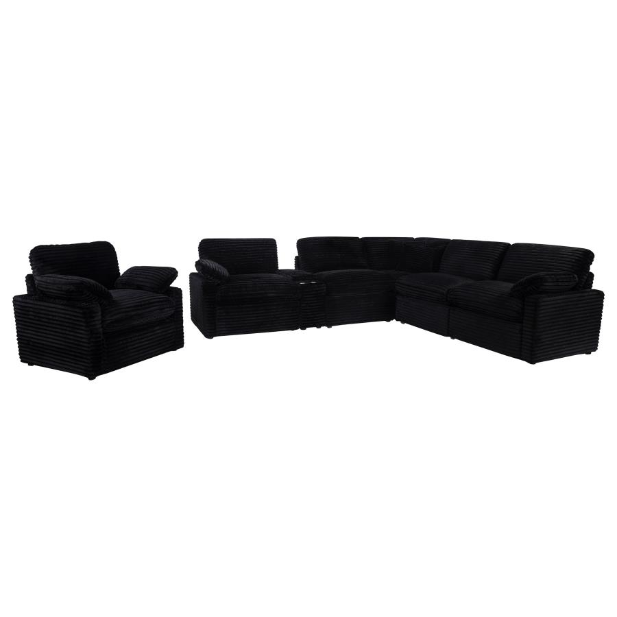 Collins Upholstered Power Recliner Chair Black