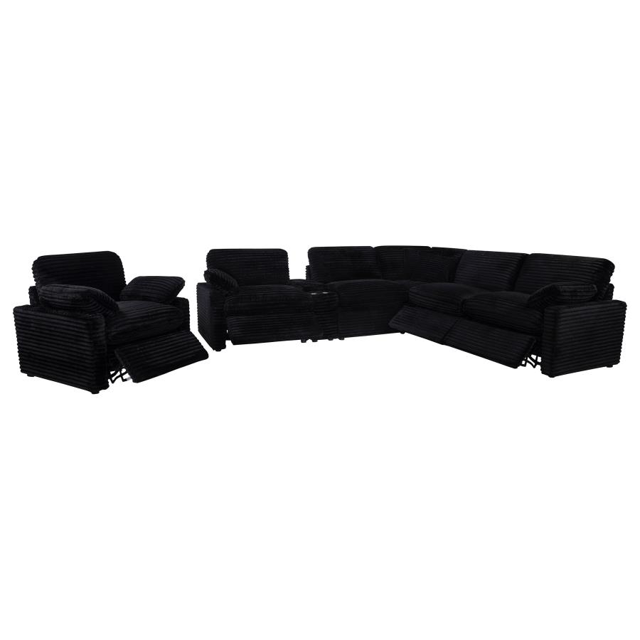 Collins Upholstered Power Recliner Chair Black