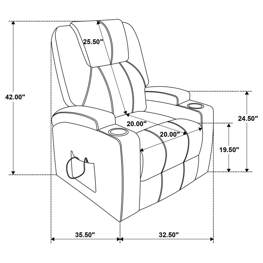 Modal Additional Images for Louie Chenille Upholstered Power Lift Massage Chair Grey