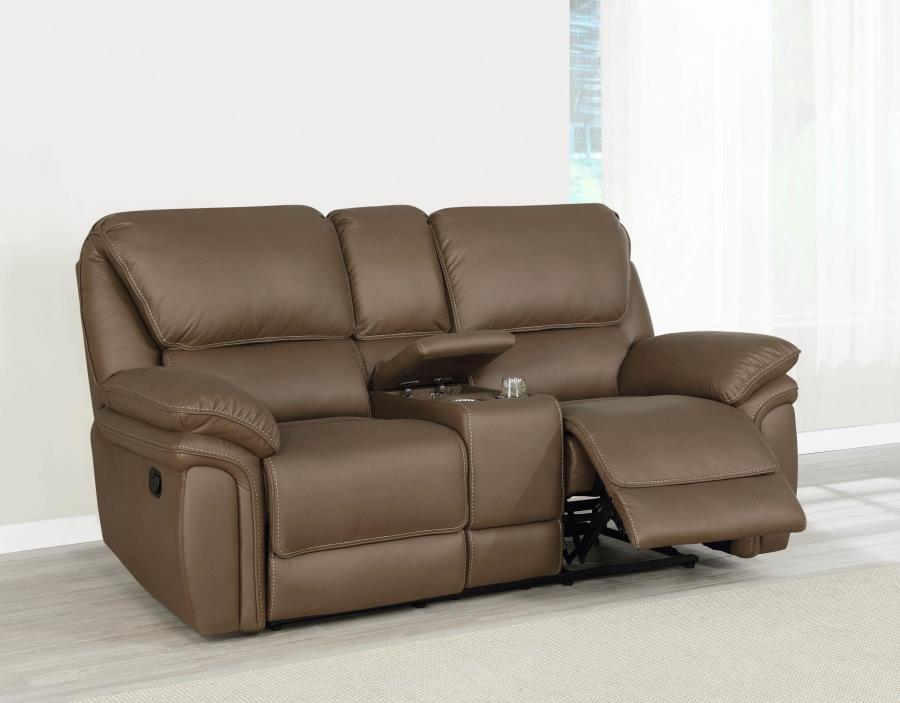Breton Upholstered Tufted Back Motion Loveseat