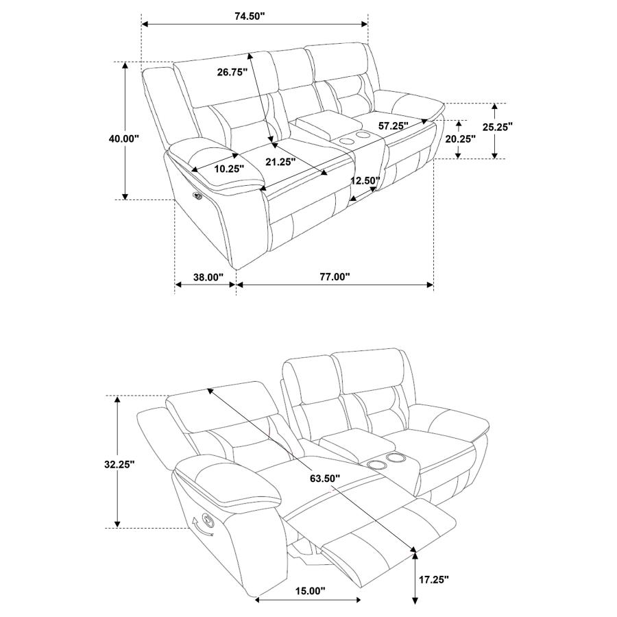 (image for) Greer Upholstered Motion Reclining Loveseat Taupe