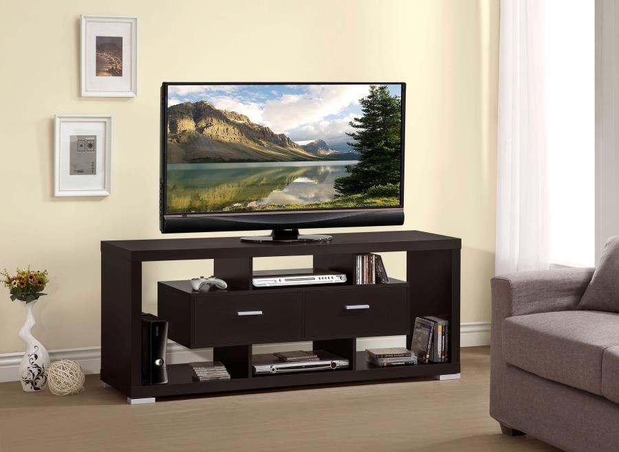 (image for) Darien 2-drawer Engineered Wood 59" TV Stand Cappuccino