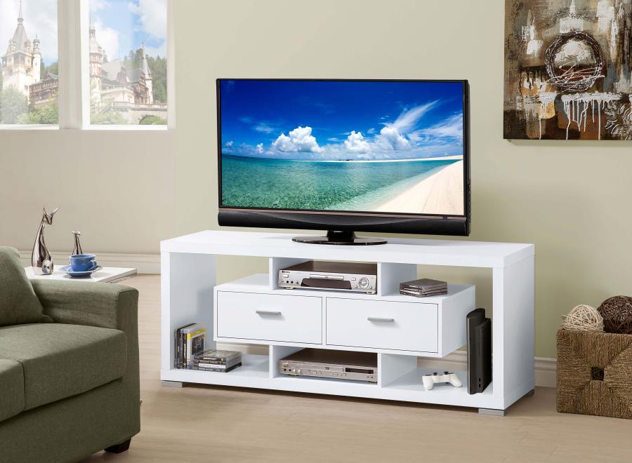 (image for) Darien 2-drawer Engineered Wood 59" TV Stand White