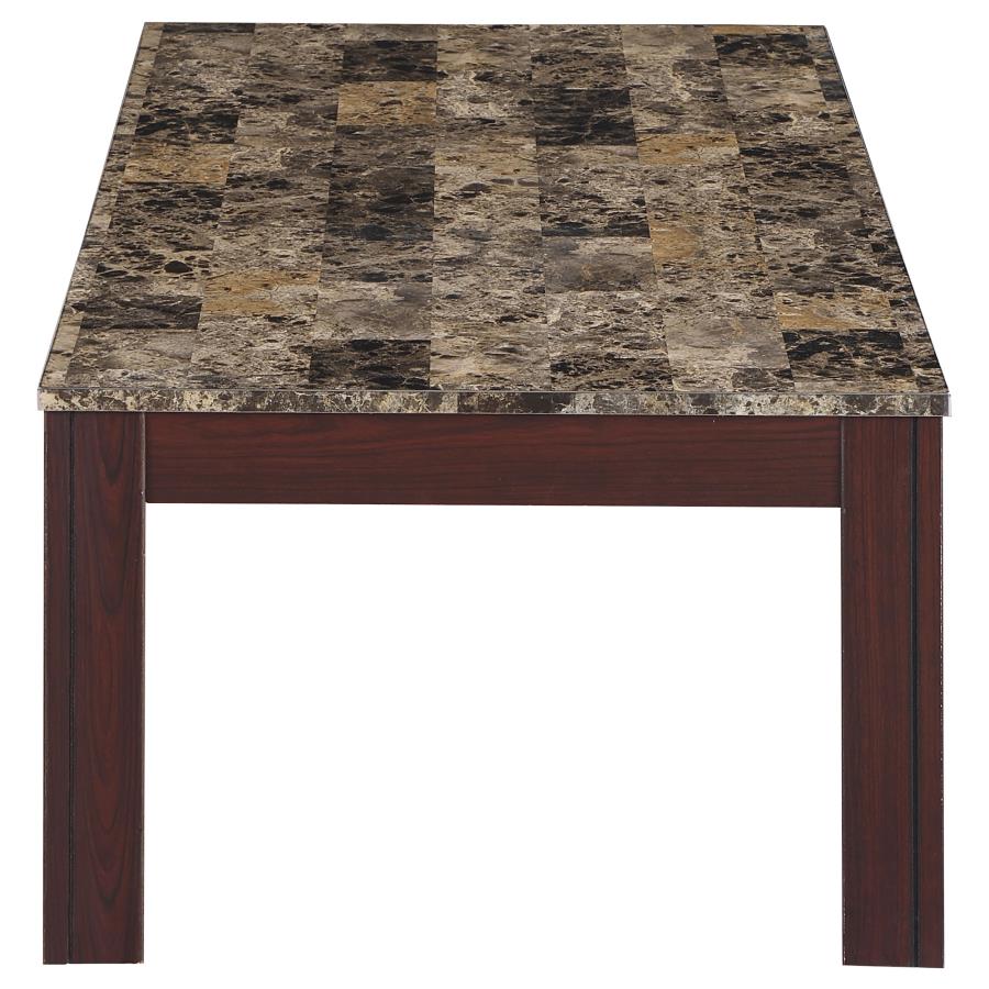 (image for) Rhodes 3-piece Faux Marble Top Coffee Table Set Brown