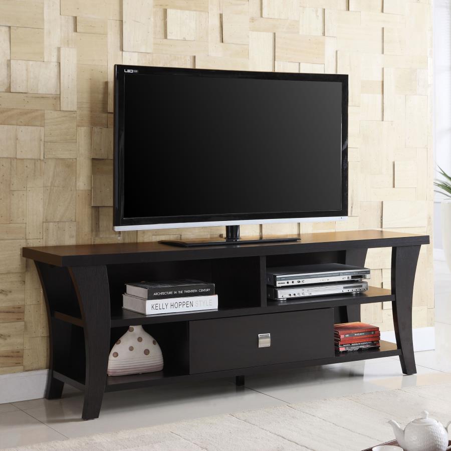 (image for) Anita 1-drawer Engineered Wood 60" TV Stand Cappuccino