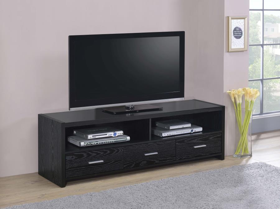 (image for) Alton 3-drawer Engineered Wood 62" TV Stand Black Oak