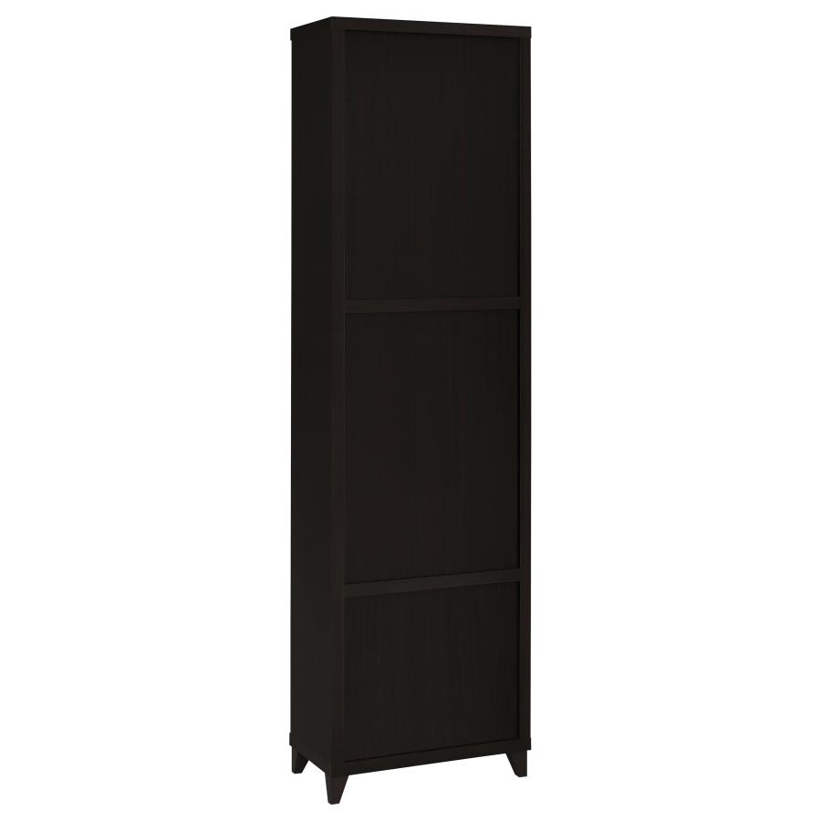 (image for) Lewes 4-shelf Engineered Wood Media Tower Cappuccino