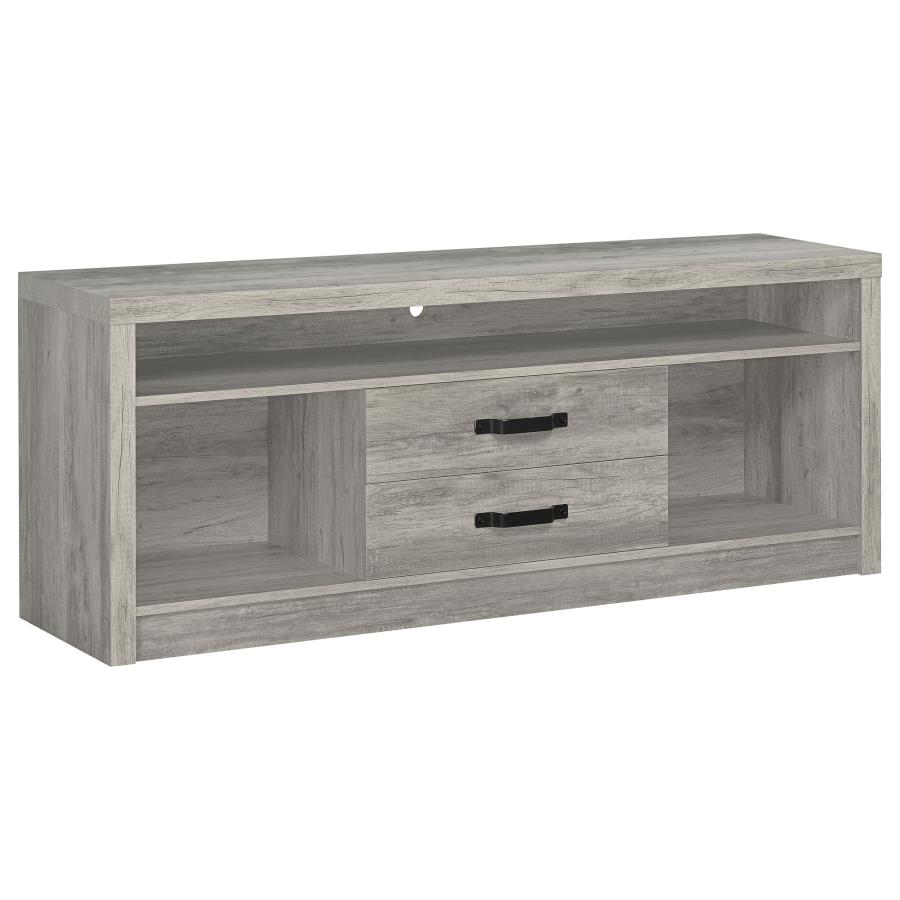 (image for) Burke 3-piece 59" TV Entertainment Center Grey Driftwood