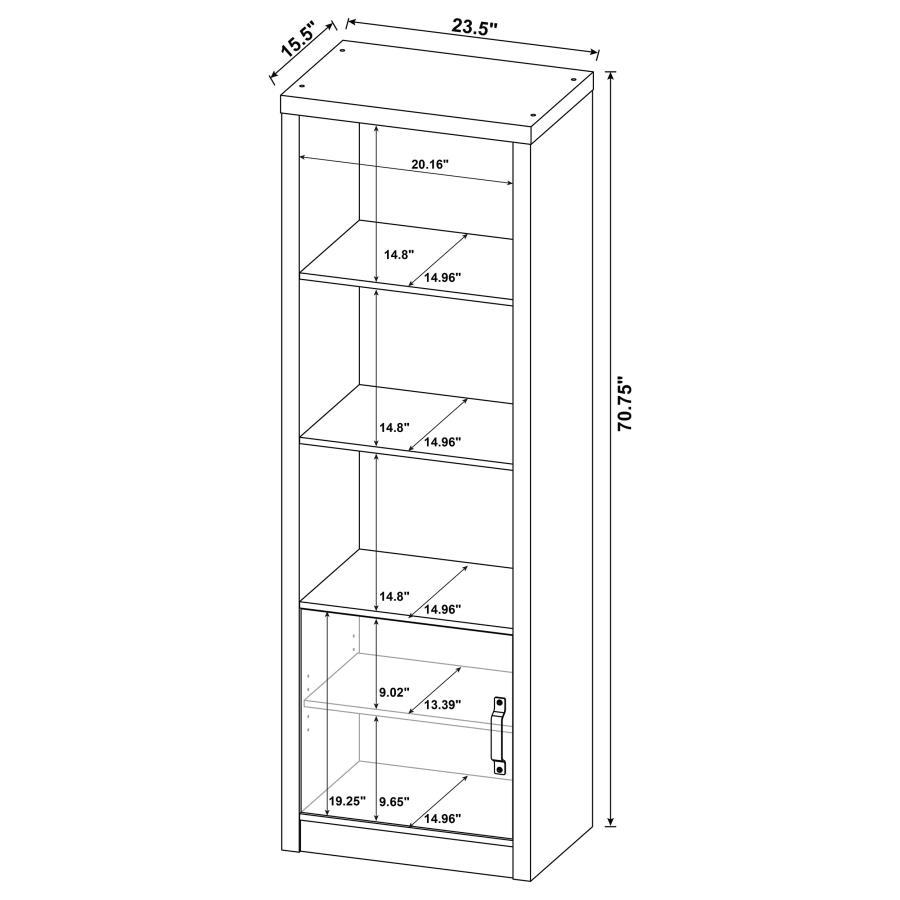 (image for) Burke 3-piece 59" TV Entertainment Center Grey Driftwood