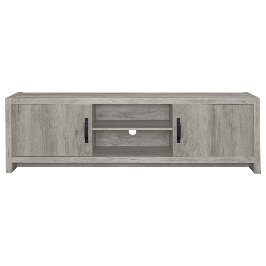 (image for) Burke 2-door Engineered Wood 71" TV Stand Grey Driftwood