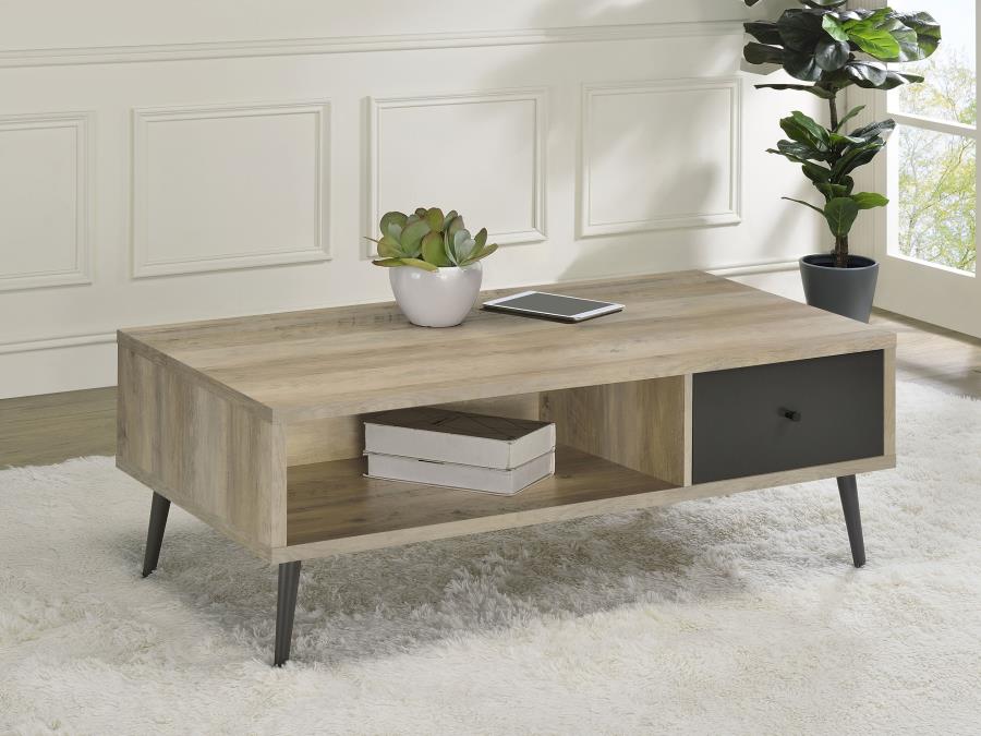 (image for) Welsh 1-drawer Engineered Wood Coffee Table Antique Pine