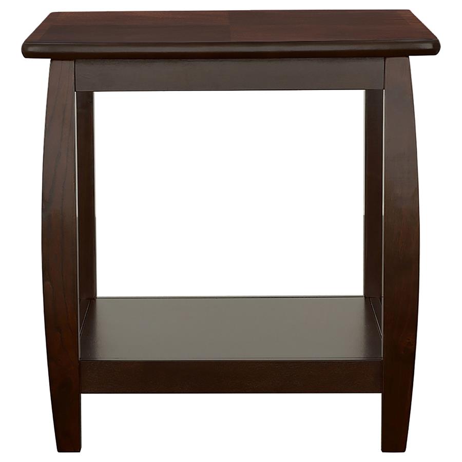 (image for) Dixon 1-shelf Square Wood End Table Espresso