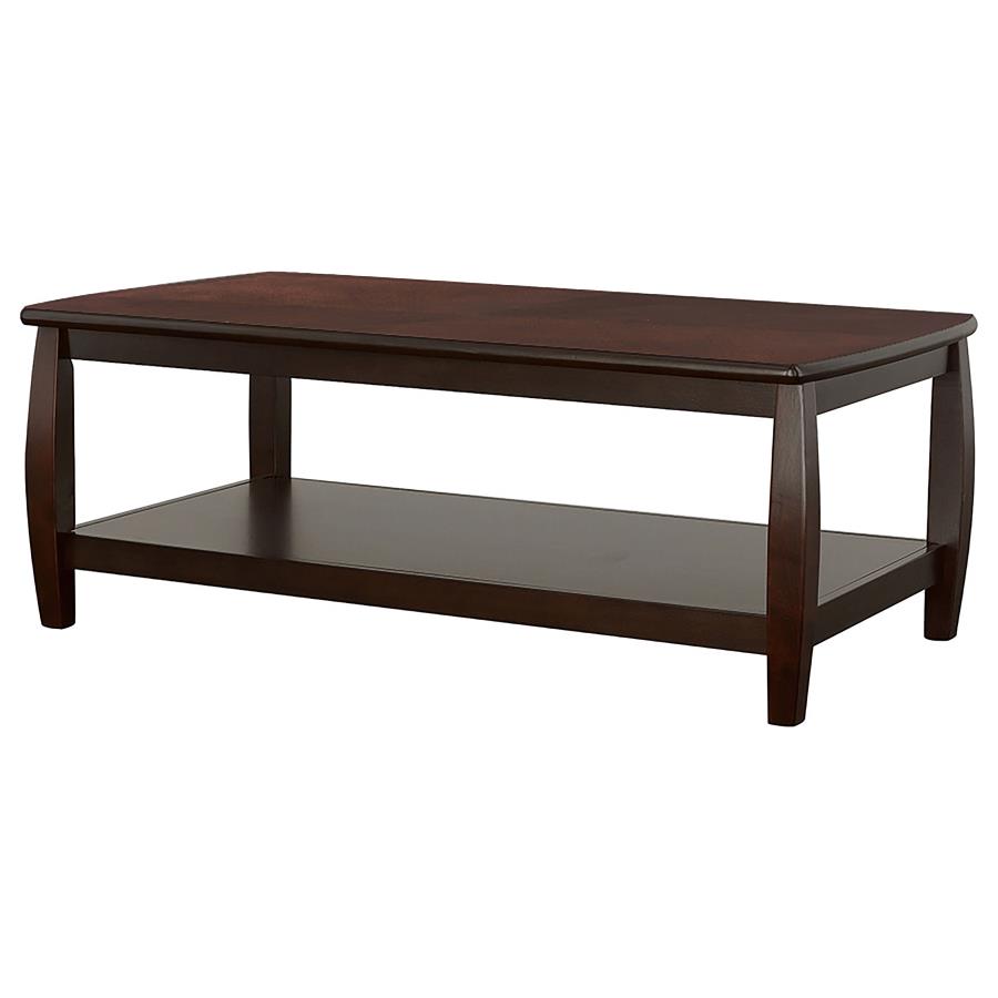 (image for) Dixon 1-shelf Rectangular Wood Coffee Table Espresso