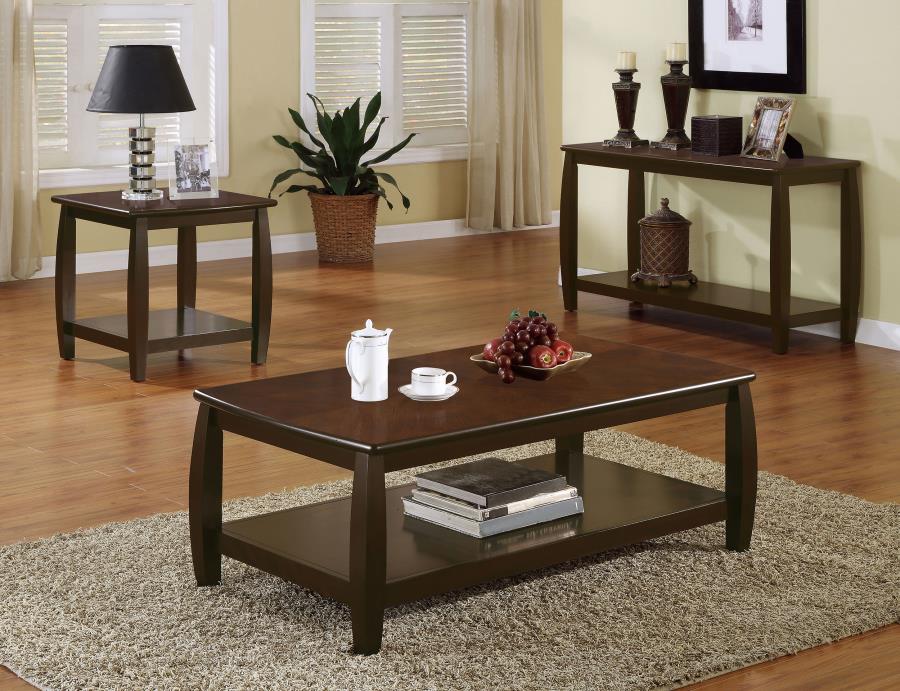 (image for) Dixon 1-shelf Rectangular Wood Coffee Table Espresso