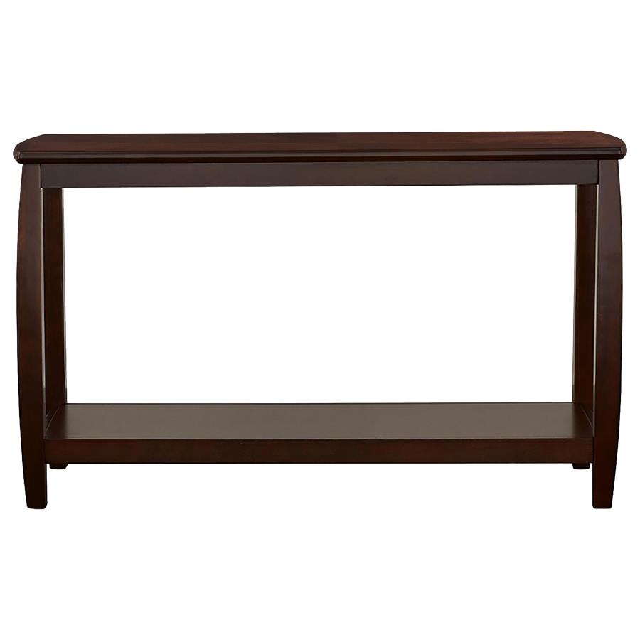 (image for) Dixon Wood Entryway Console Table with Shelf Cappuccino