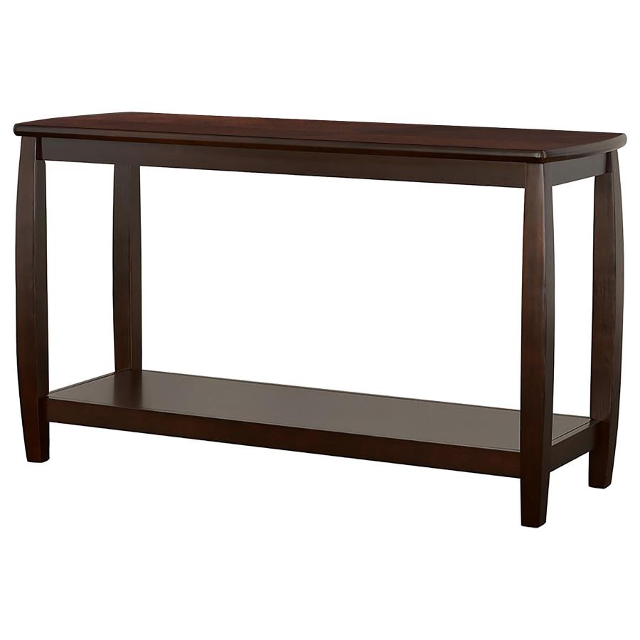 (image for) Dixon Wood Entryway Console Table with Shelf Cappuccino