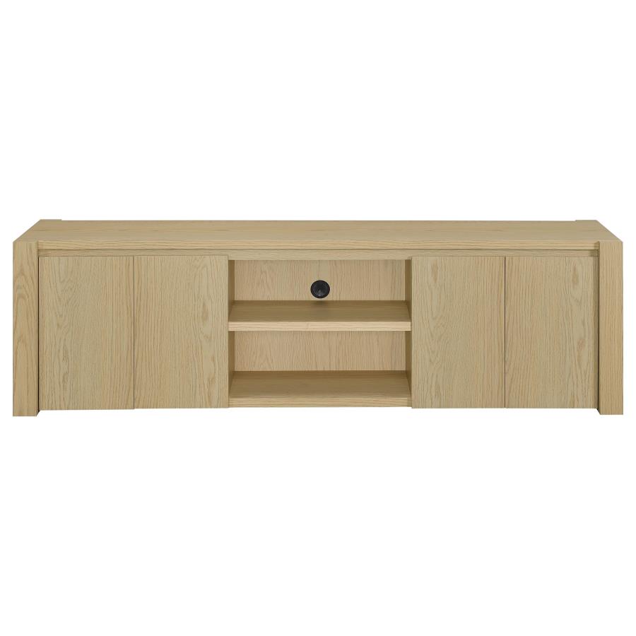 Laurelton 78-inch 4-door TV Stand Media Console Light Oak