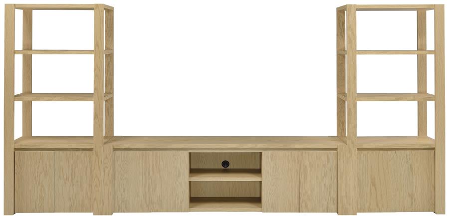 Modal Additional Images for Laurelton 78-inch 4-door TV Stand Media Console Light Oak