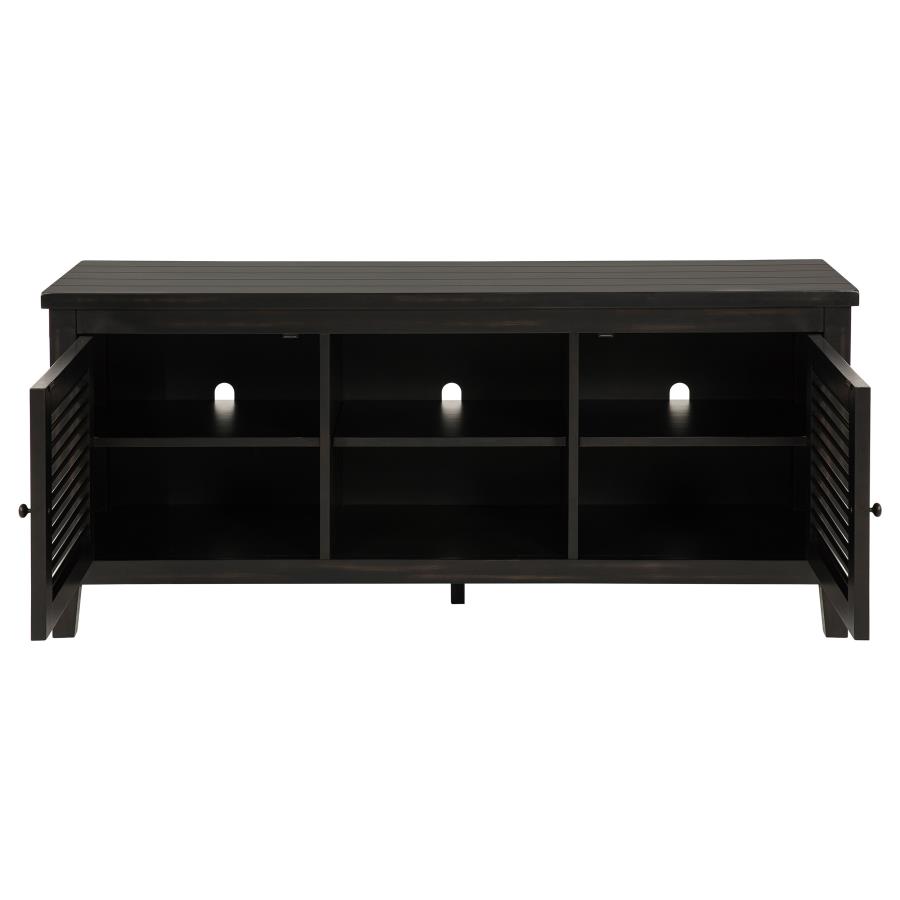 (image for) Concord 2-door 60-inch TV Stand Console Distressed Java