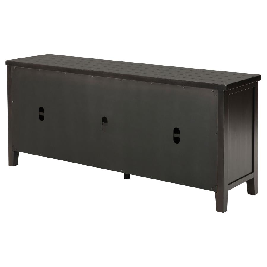 (image for) Concord 2-door 60-inch TV Stand Console Distressed Java