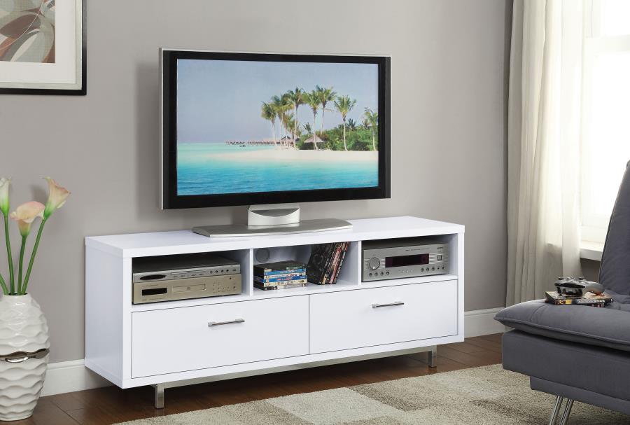 (image for) Casey 2-drawer Engineered Wood 60" TV Stand White