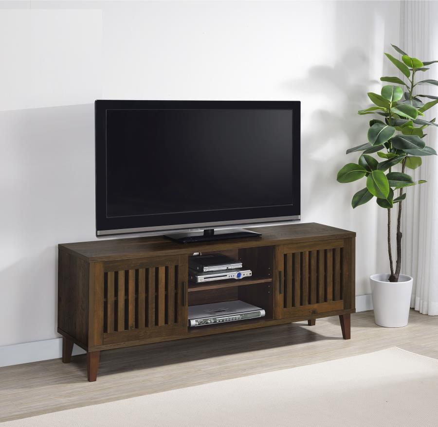 (image for) Sedona 2-door Engineered Wood 60" TV Stand Dark Pine