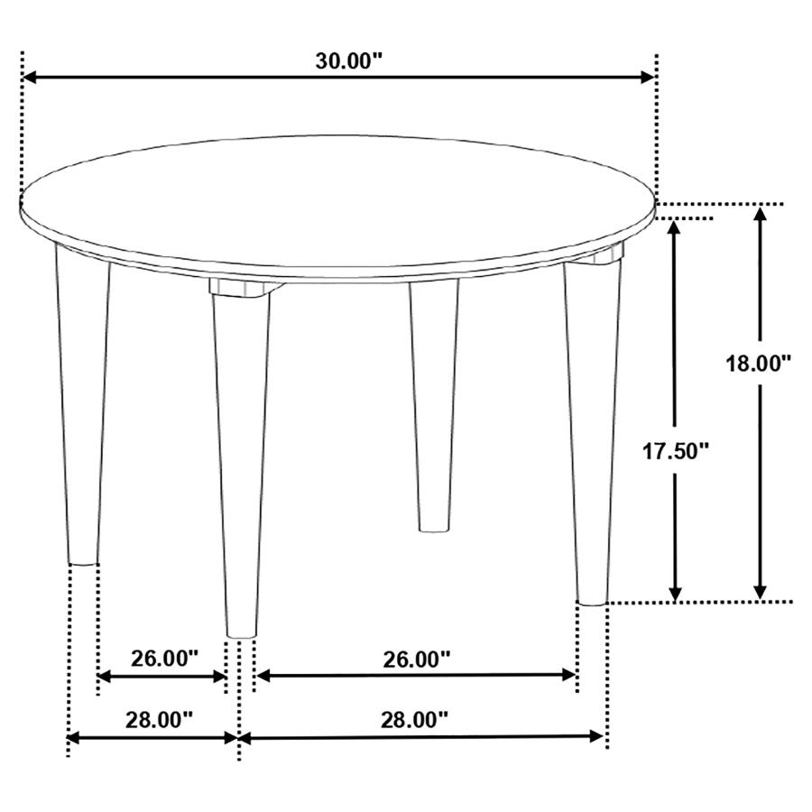 (image for) Aldis Round Marble Top Coffee Table White and Natural