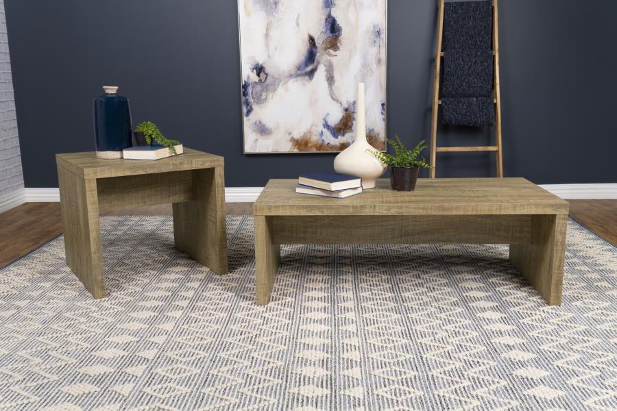 (image for) Lynette 2-piece Rectangular Coffee and End Table Set Mango