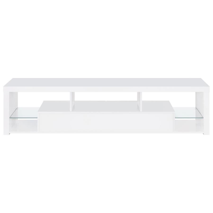 (image for) Jude 2-drawer Engineered Wood 71" TV Stand High Gloss White