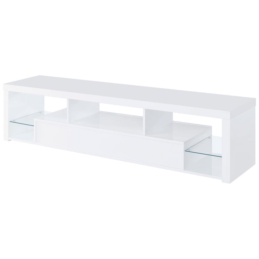 (image for) Jude 2-drawer Engineered Wood 71" TV Stand High Gloss White