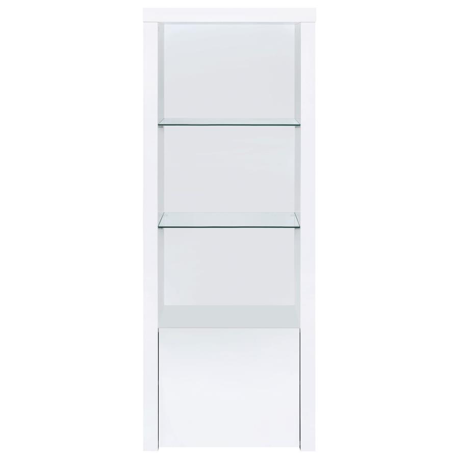 (image for) Jude 3-shelf Engineered Wood Media Tower High Gloss White