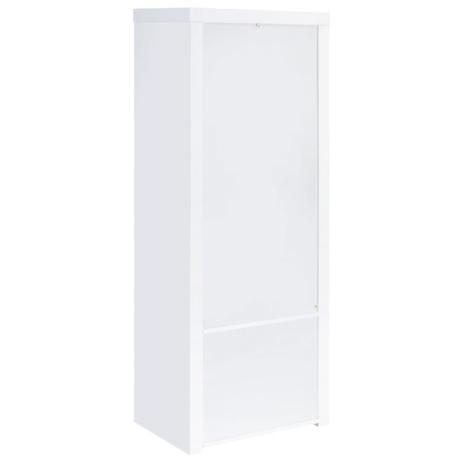 (image for) Jude 3-shelf Engineered Wood Media Tower High Gloss White