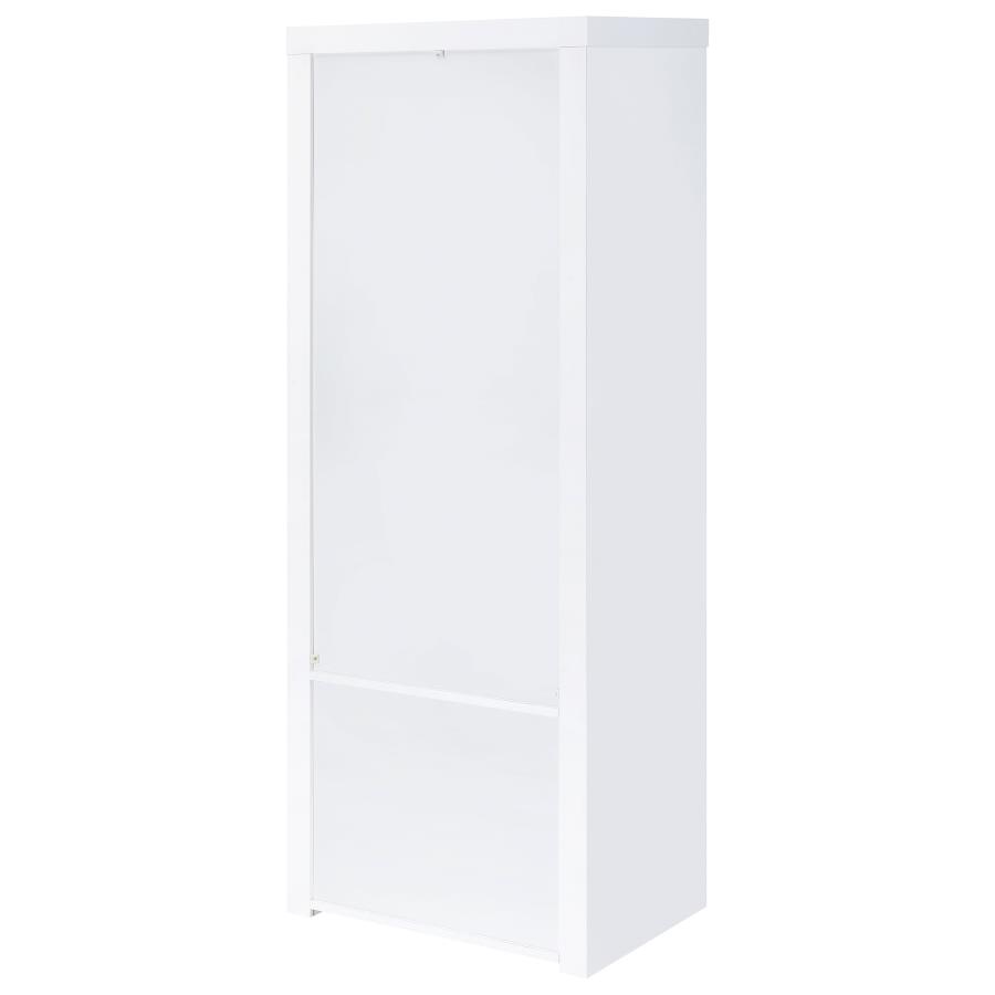 (image for) Jude 3-shelf Engineered Wood Media Tower High Gloss White