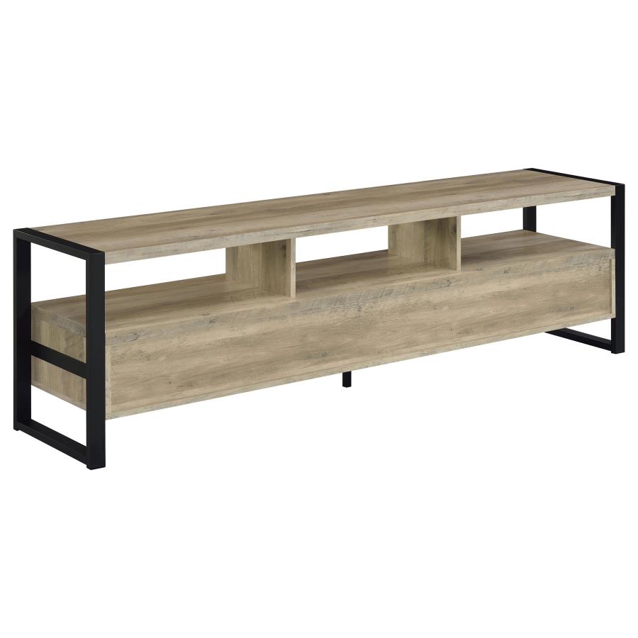 (image for) James 3-drawer Engineered Wood 71" TV Stand Distressed Pine