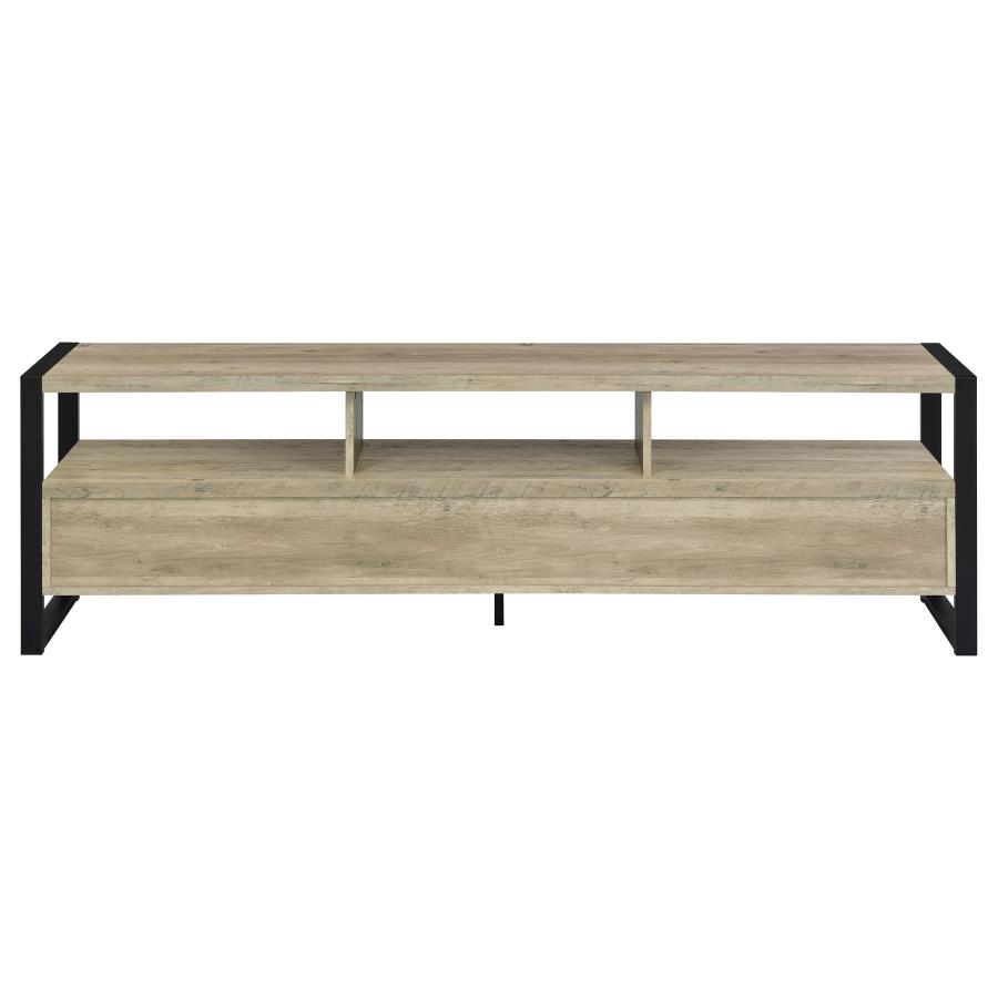 (image for) James 3-drawer Engineered Wood 71" TV Stand Distressed Pine