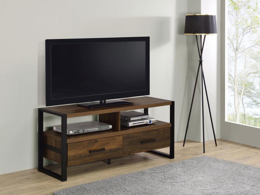 (image for) James 2-drawer Engineered Wood 48" TV Stand Dark Pine