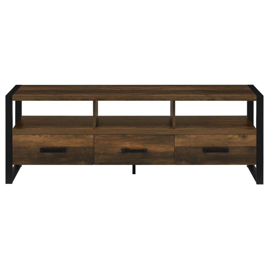 (image for) James 3-drawer Engineered Wood 60" TV Stand Dark Pine